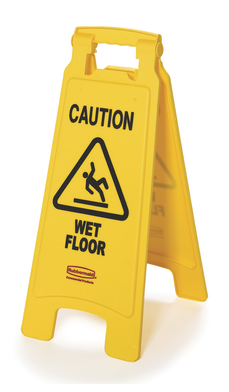 2-Sided warning sign, Rubbermaid