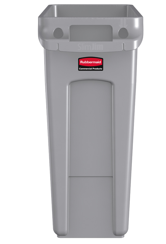 Slim Jim 60 litres with venting channels, Rubbermaid