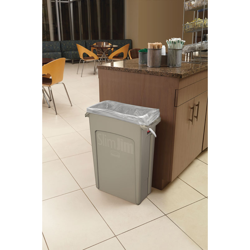 Slim Jim 60 litres with venting channels, Rubbermaid