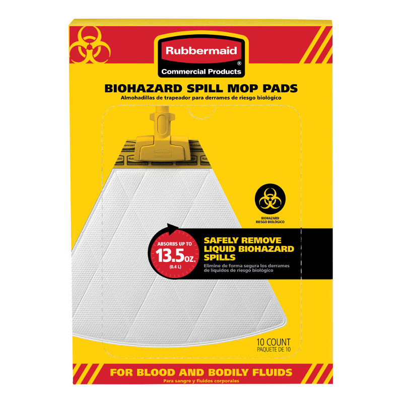 Biohazard Spill Mop Navulling Pads, Rubbermaid