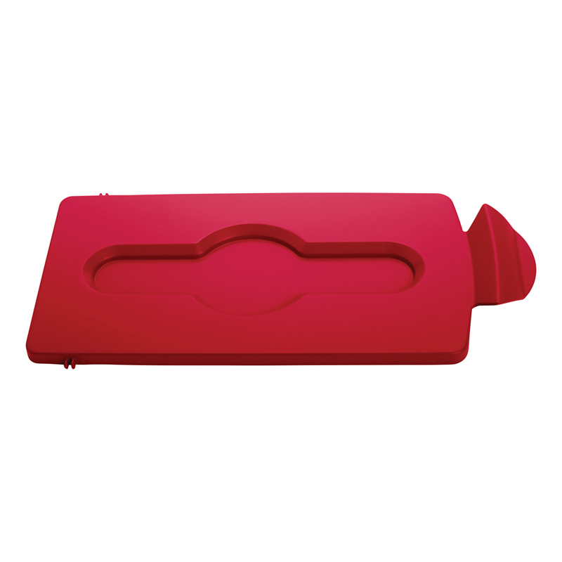 Closed lid for Slim Jim Recyclingstation, Rubbermaid
