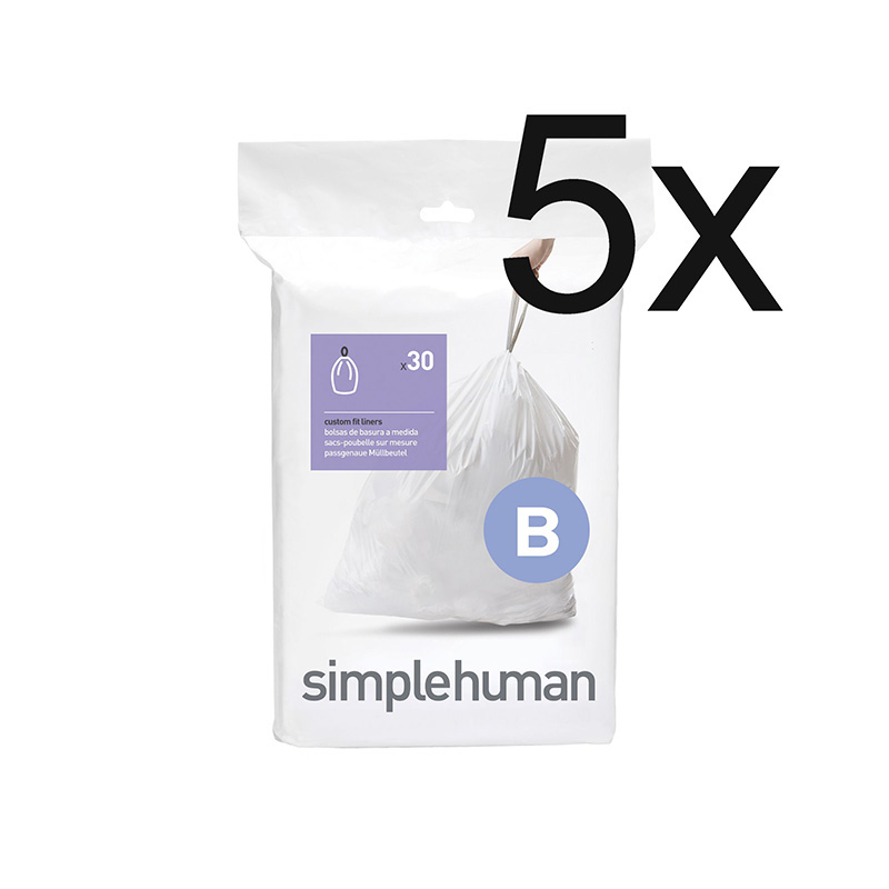 Afvalzakken 6 ltr (B), Simplehuman 5x30 stuks