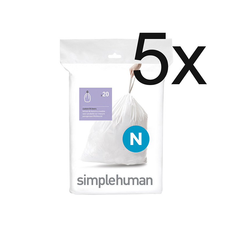 Waste Bags 45-50 litres (N), Simplehuman 5x20 pieces