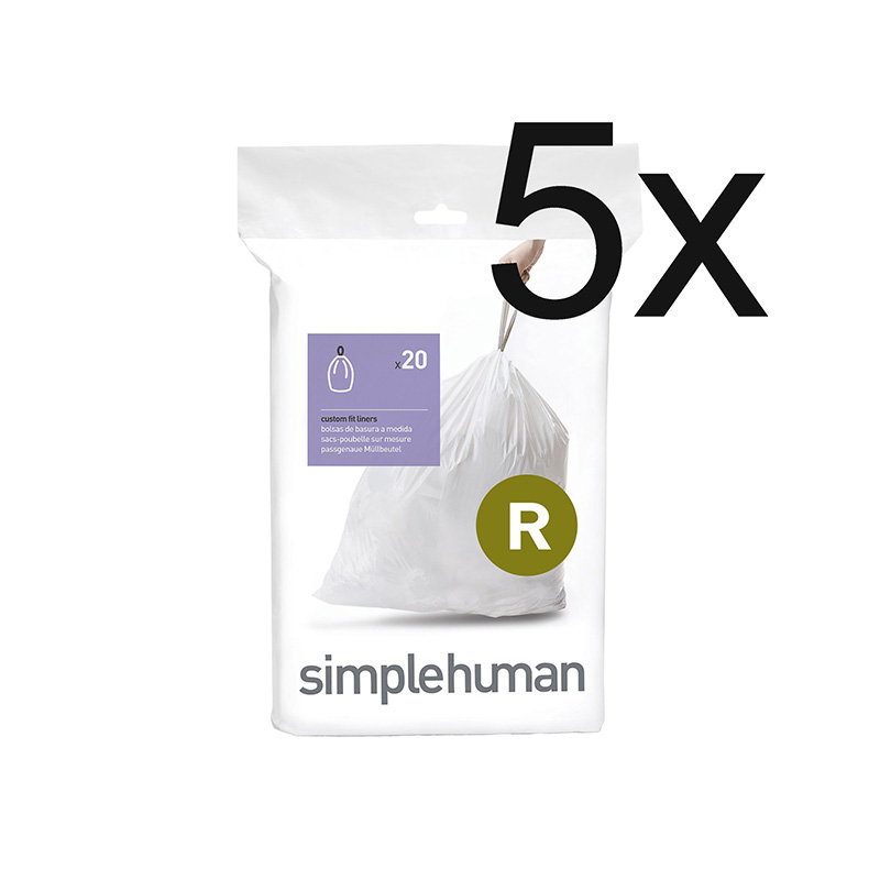 Waste Bags 10 litres (R), Simplehuman 5x20 pieces
