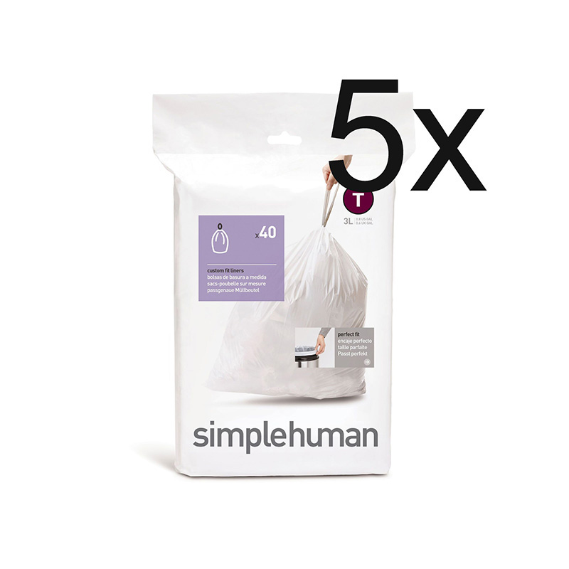 Waste Bags 3 litres (T), Simplehuman 5x40 pieces
