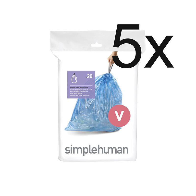 Waste Bags 16-18 litres (V), Simplehuman 5x20 pieces