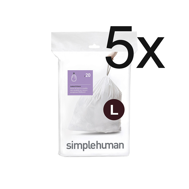 Waste Bags 18 litres (L), Simplehuman 5x20 pieces