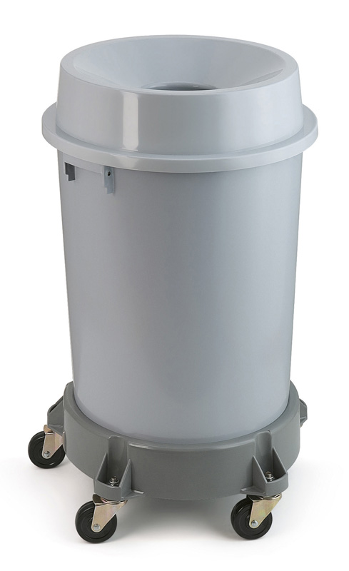 Plastic waste bin with open top, 90 litres