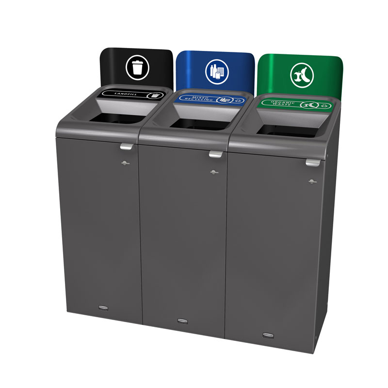 Configure Recyclingstation Mixed Recycling EN 57 ltr, Rubbermaid