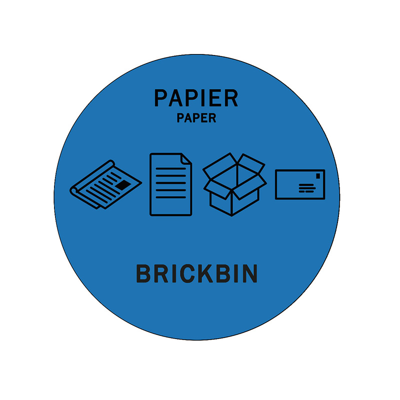 Brickbin Forex Afvalstroomsticker Papier