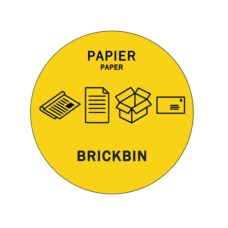 Brickbin Forex Afvalstroomsticker Papier BE