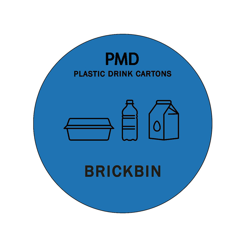 Brickbin Forex Waste Stream Sticker PMD BE