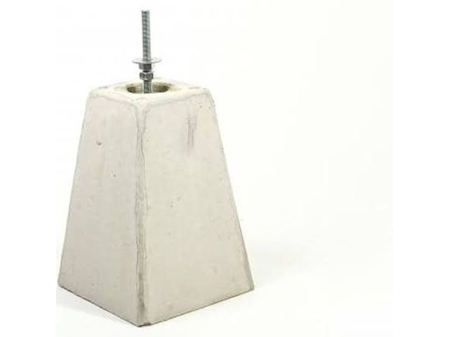 Concrete pedestal weight