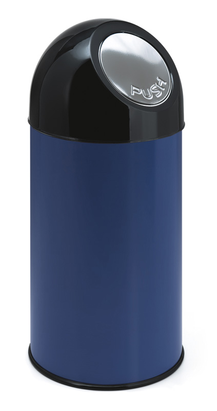 Waste bin with push lid 40 litres