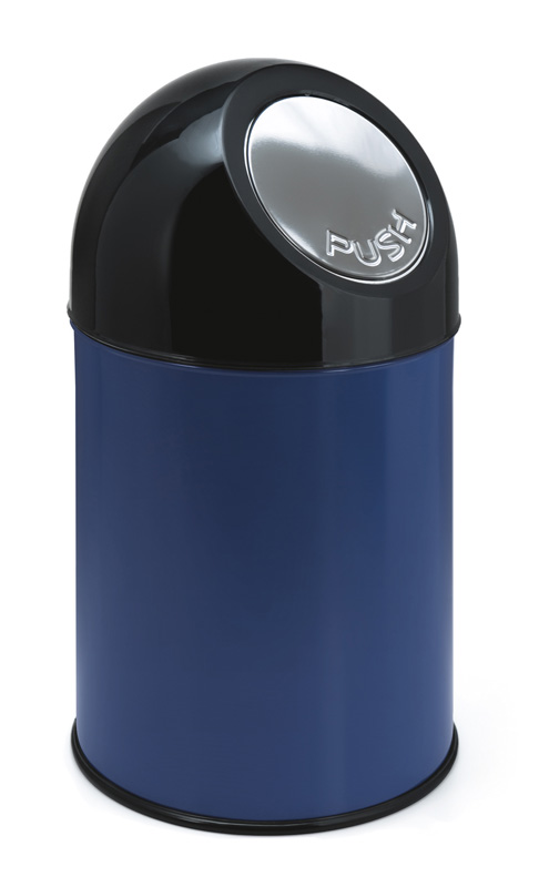 Waste bin with push lid 30 litres