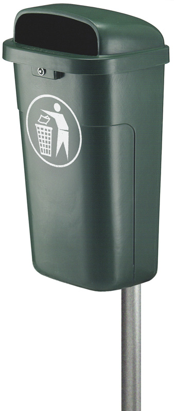 Self extinguishing outdoor waste bin