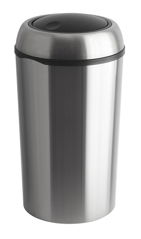 Round waste bin with swing lid, 75 litres