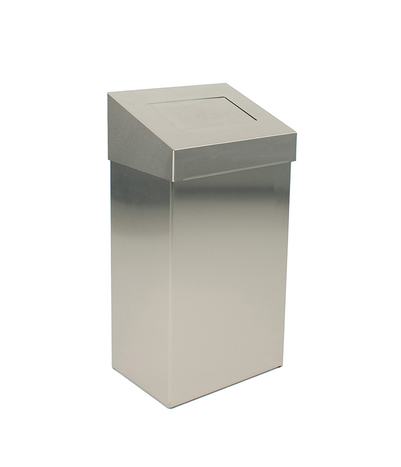 Waste bin with push lid 18 litres