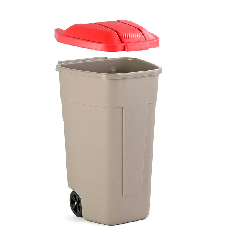 Mobile container 110 litres, red lid