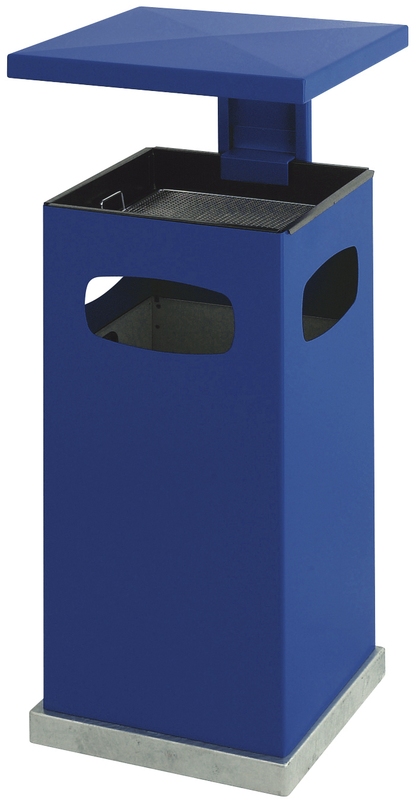 Outdoor Ash-waste paper bin with rain cover 70 litres
