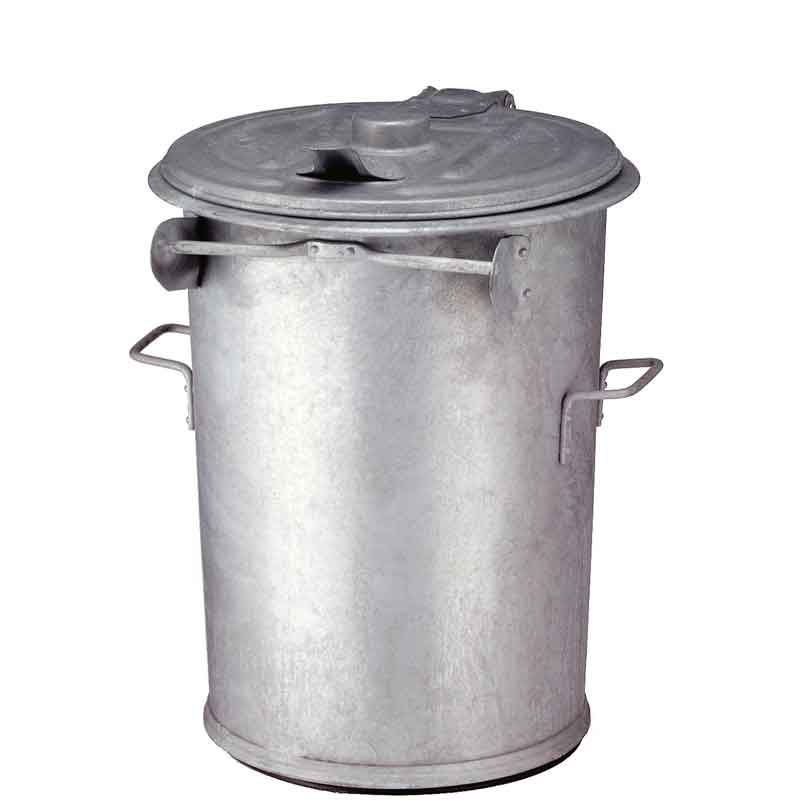 Stahlverzinkter Abfallbehälter 90 Liter