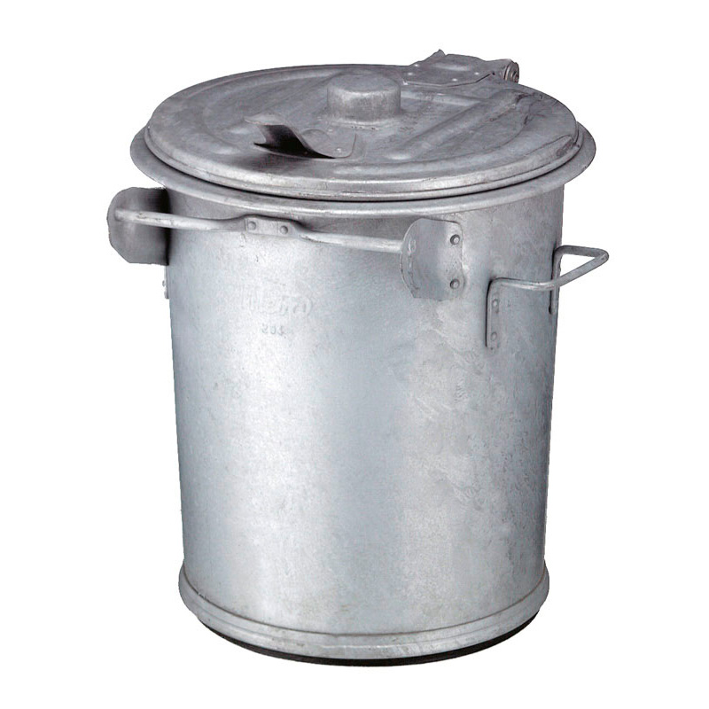 Stahlverzinkter Abfallbehälter 70 Liter