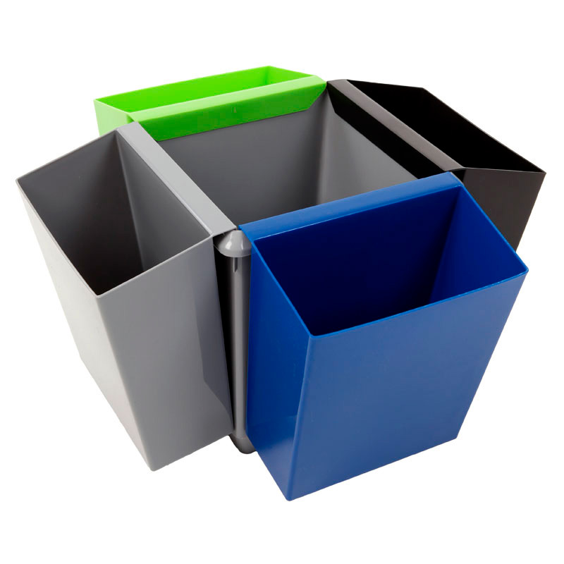 Square tapered waste paper bin 21 litres