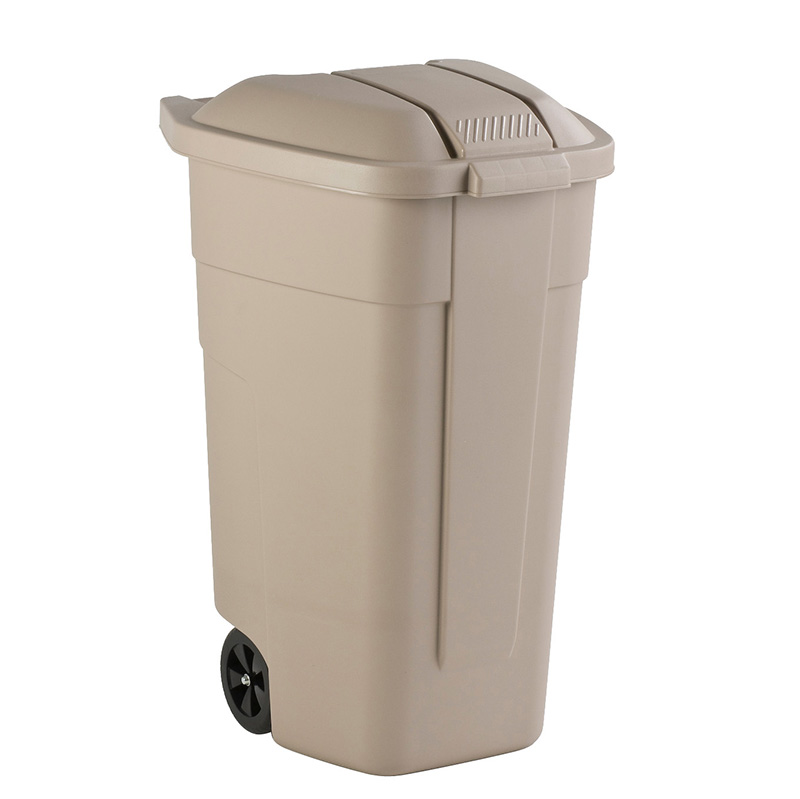 Mobile container 110 litres, beige lid