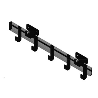 Pro-line Wall mounted coat rack 5 hooks
