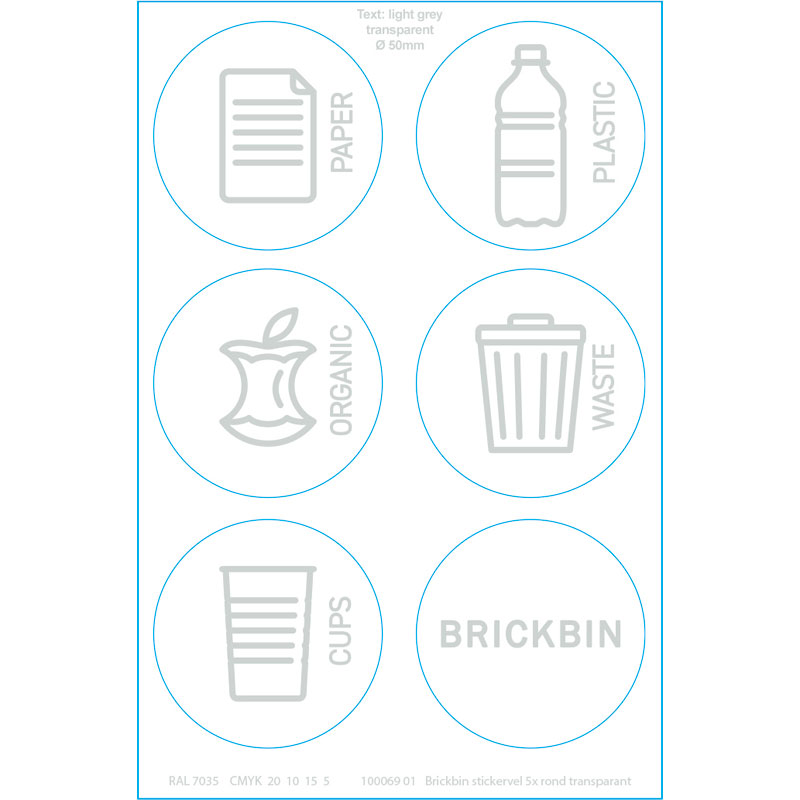 Circulaire Afvalbak BrickBin Plastic 65 ltr