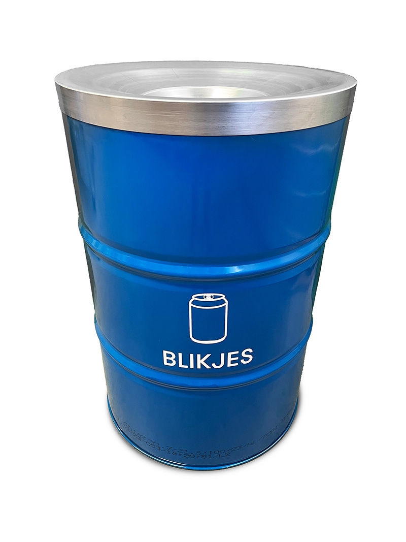 The BinBin Cans with flame-retardant lid 200 litres