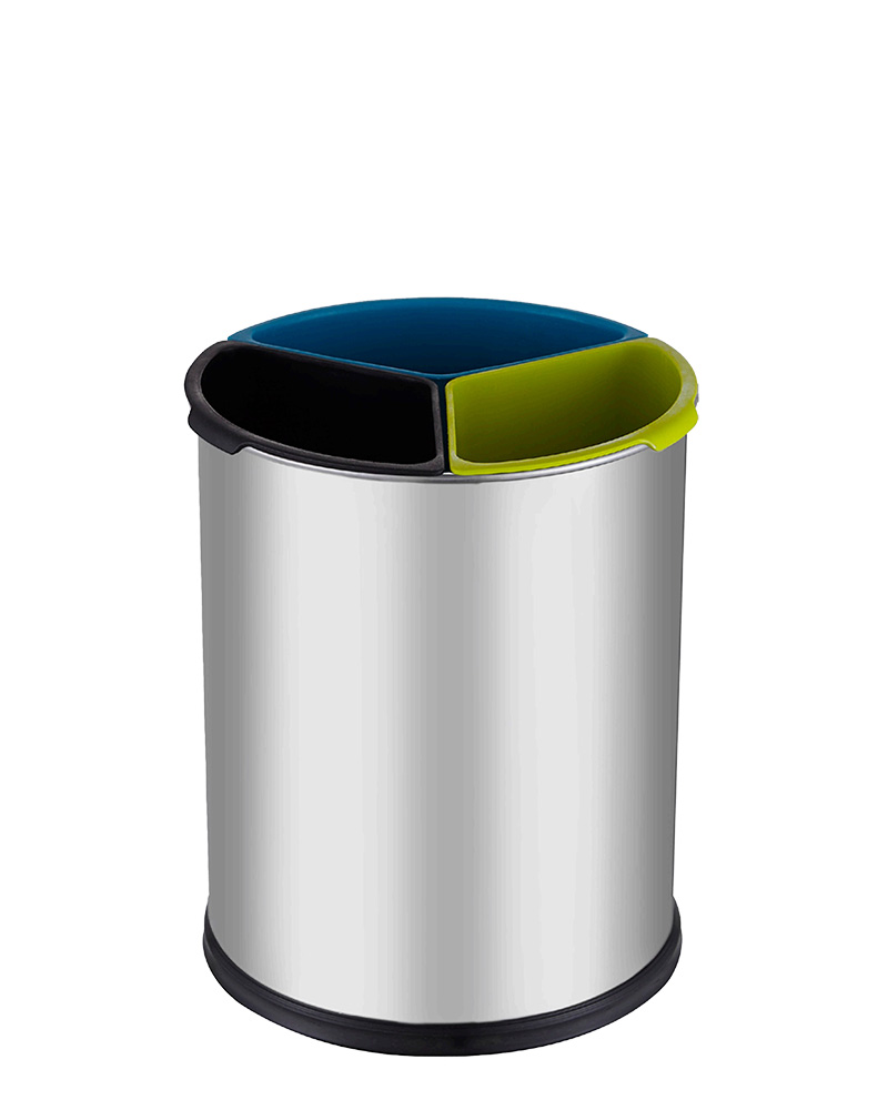 Round Waste Sorting Bin Open Top 3x3,5 litres, V-Part