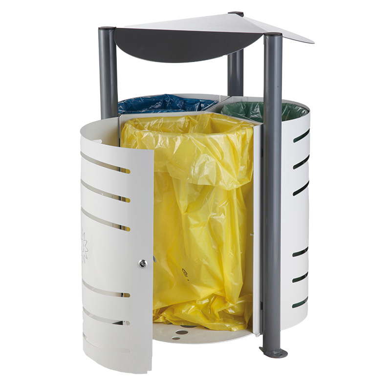 Dreifach-Mülltrennungsbehälter 3x75 Liter
