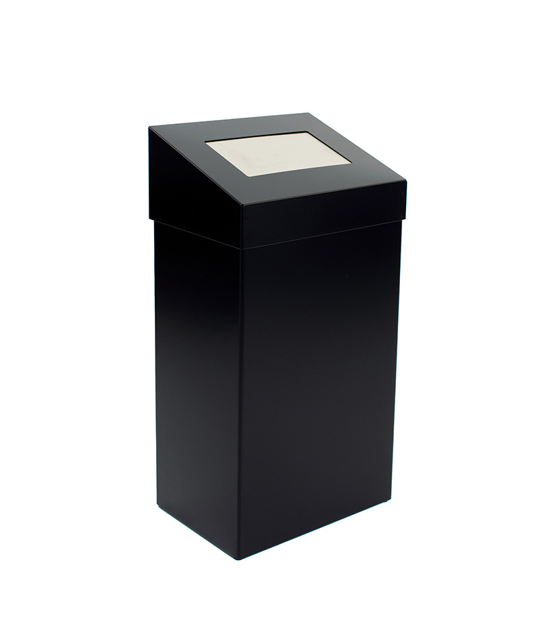 Waste bin with push lid 18 litres